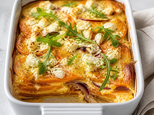 Süßkartoffel Gratin Auflauf