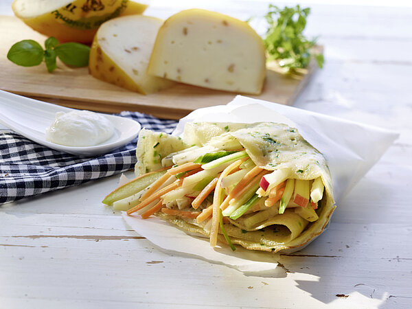 Rezept Kräutercrepe mit Salat