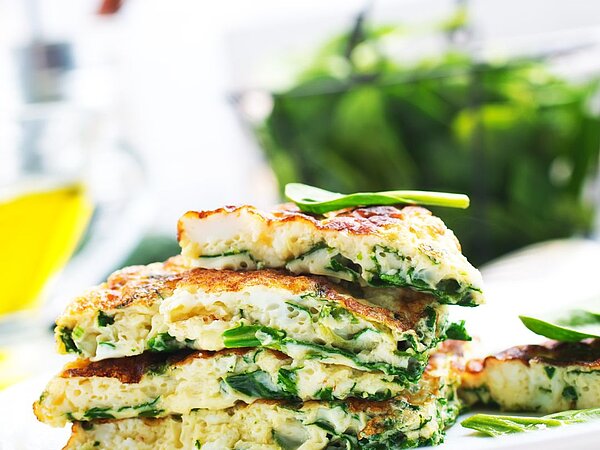 Spinat Omelett Käseomelett