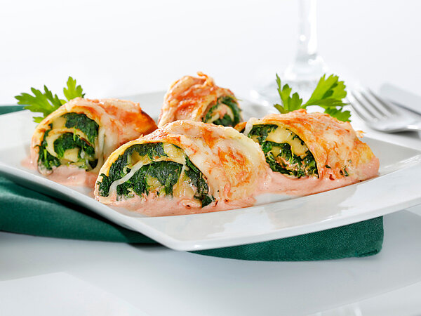 Rezept Ueberbackener Spinatpfannkuchen