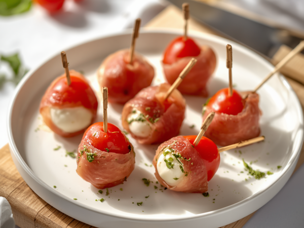 Mozzarella Schinken Pesto Kugeln