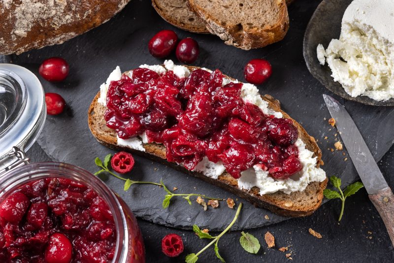 Rezept Cranberry Chutney mit Ziegenfrischkäse