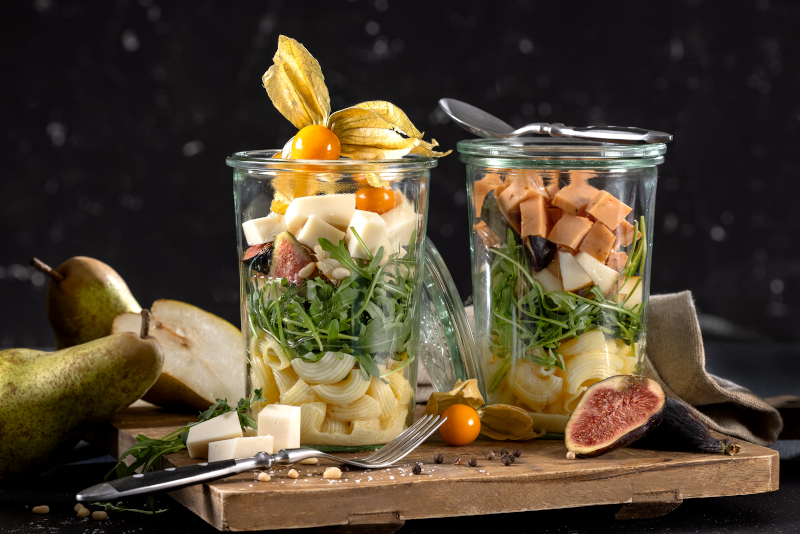 Rezept Fruchtiger Käse-Nudelsalat im Glas